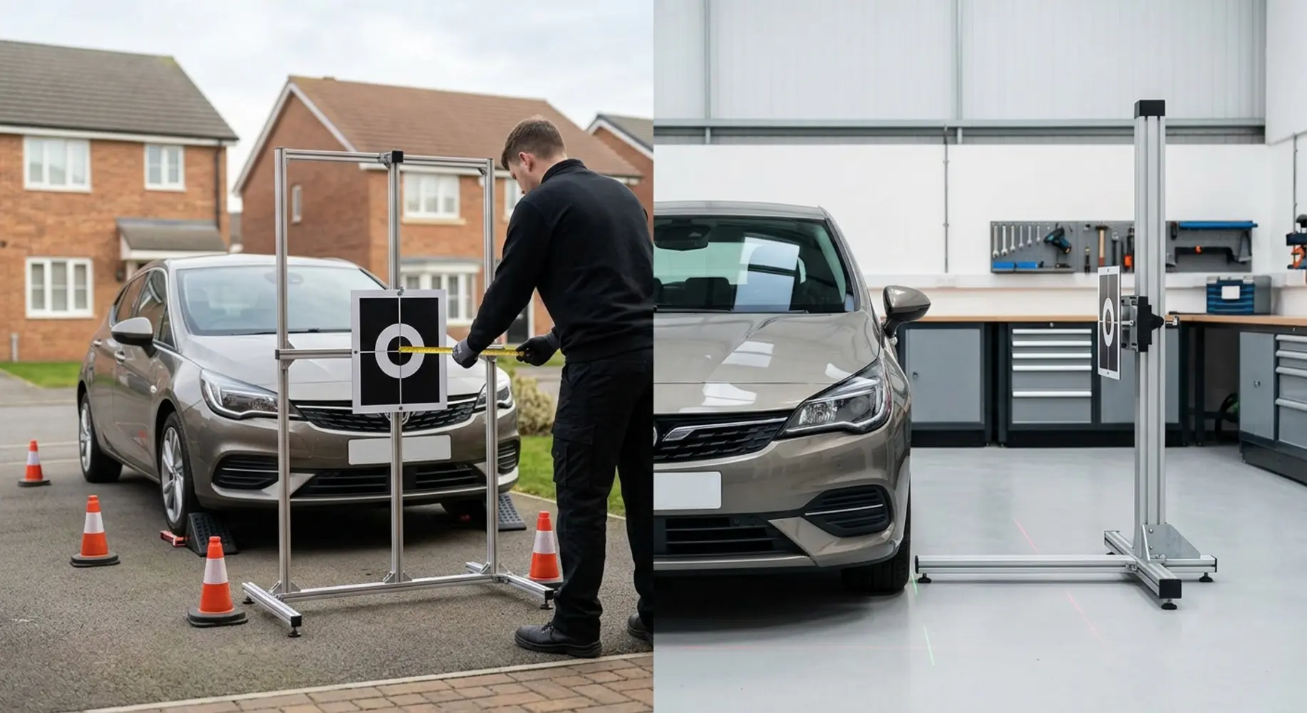 Driveway and workshop ADAS calibration.