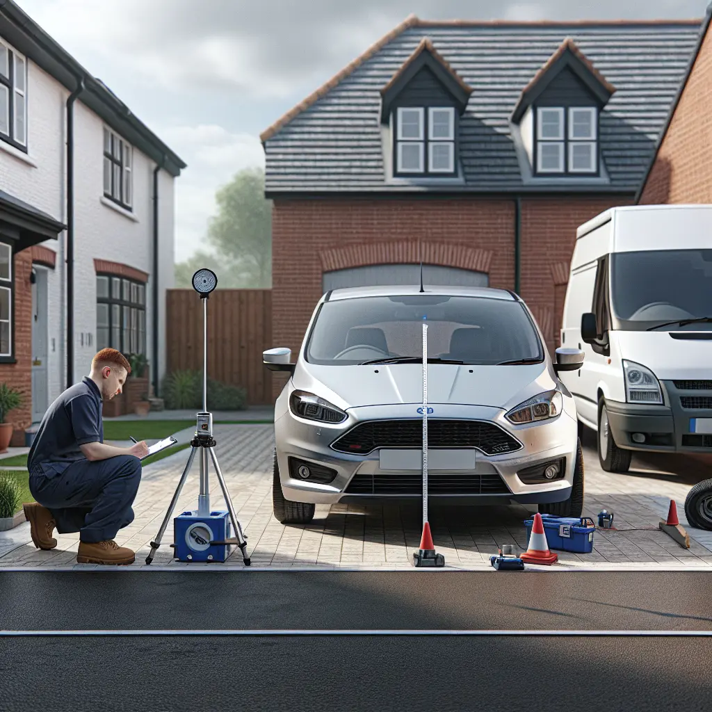 Driveway ADAS calibration, tripod target.