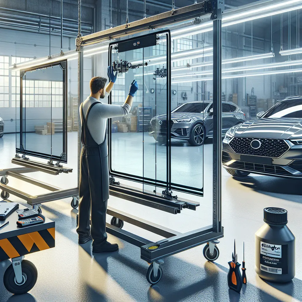 Callipers measuring ADAS windscreen brackets.